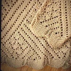 Lacey knit acrylic pullover